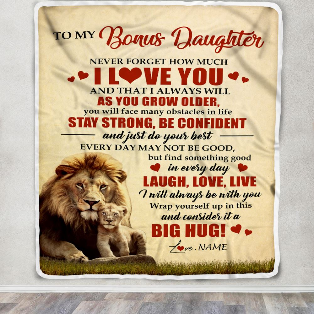 Personalized_To_My_Bonus_Daughter_Lion_Blanket_From_Stepdad_Never_Forget_How_Much_I_Love_You_Stepdaughter_Birthday_Christmas_Customized_Bed_Fleece_Blanket_Blanket_mockup_1.jpg