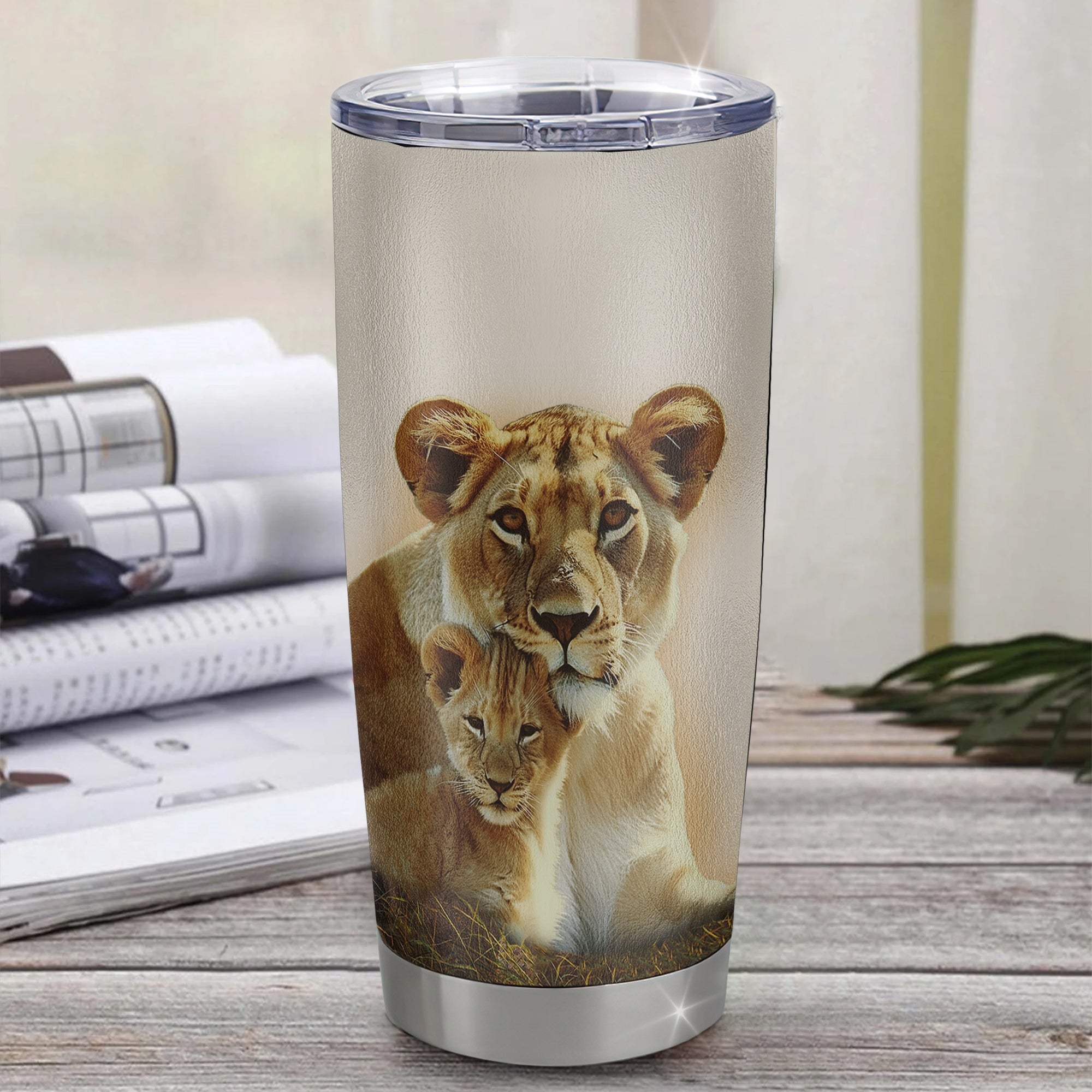 Personalized_To_My_Goddaughter_Tumbler_From_Aunt_Stainless_Steel_Cup_Lion_Never_Feel_That_You_Are_Alone_Great_Goddaughter_Birthday_Christmas_Travel_Mug_Tumbler_mockup_1.jpg