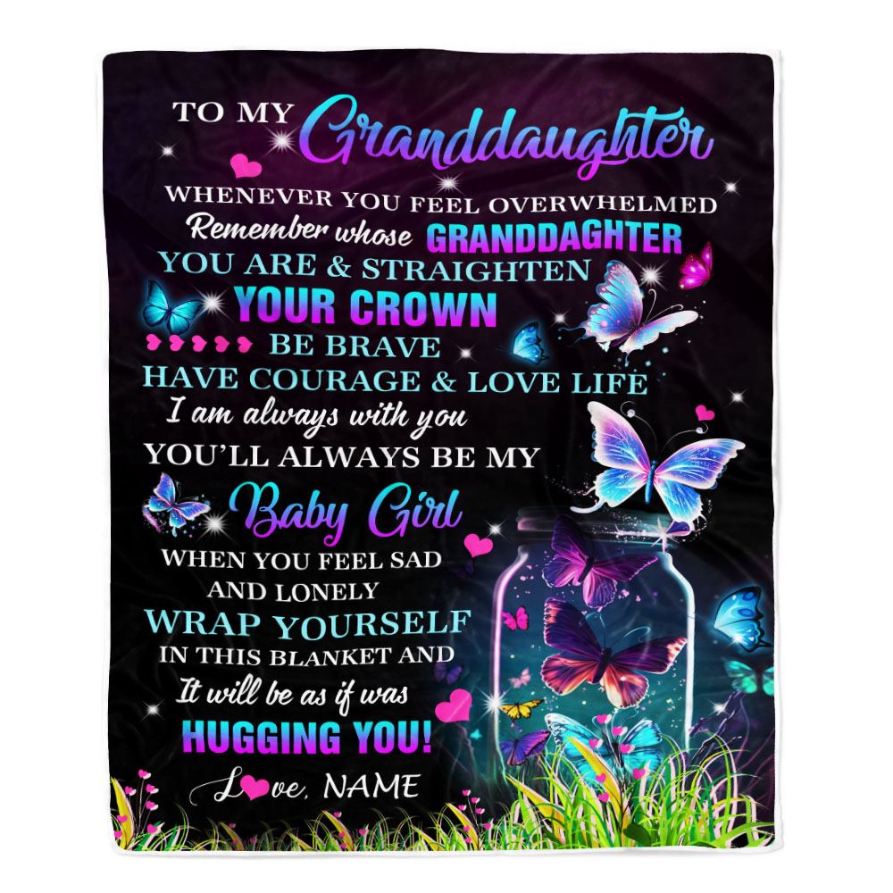 Personalized_To_My_Granddaughter_Blanket_From_Grandma_Butterfly_Straighten_Your_Crown_Inspirational_Granddaughter_Birthday_Christmas_Customized_Fleece_Blanket_Blanket_mockup_1.jpg