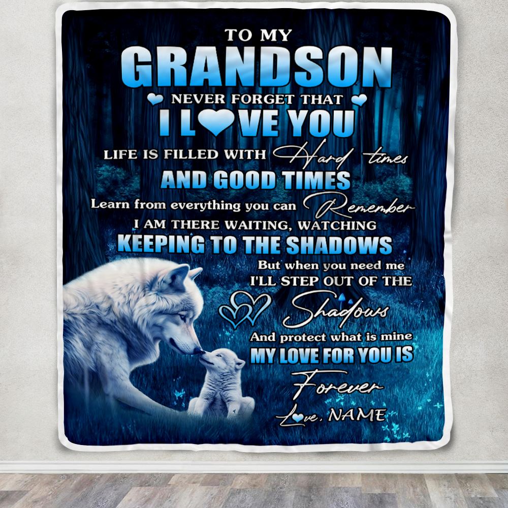 Personalized_To_My_Grandson_Blanket_From_Grandpa_Wolf_Never_Forget_That_I_Love_You_Moon_Dark_Forest_Grandson_Birthday_Gifts_Christmas_Customized_Fleece_Blanket_Blanket_mockup_1.jpg