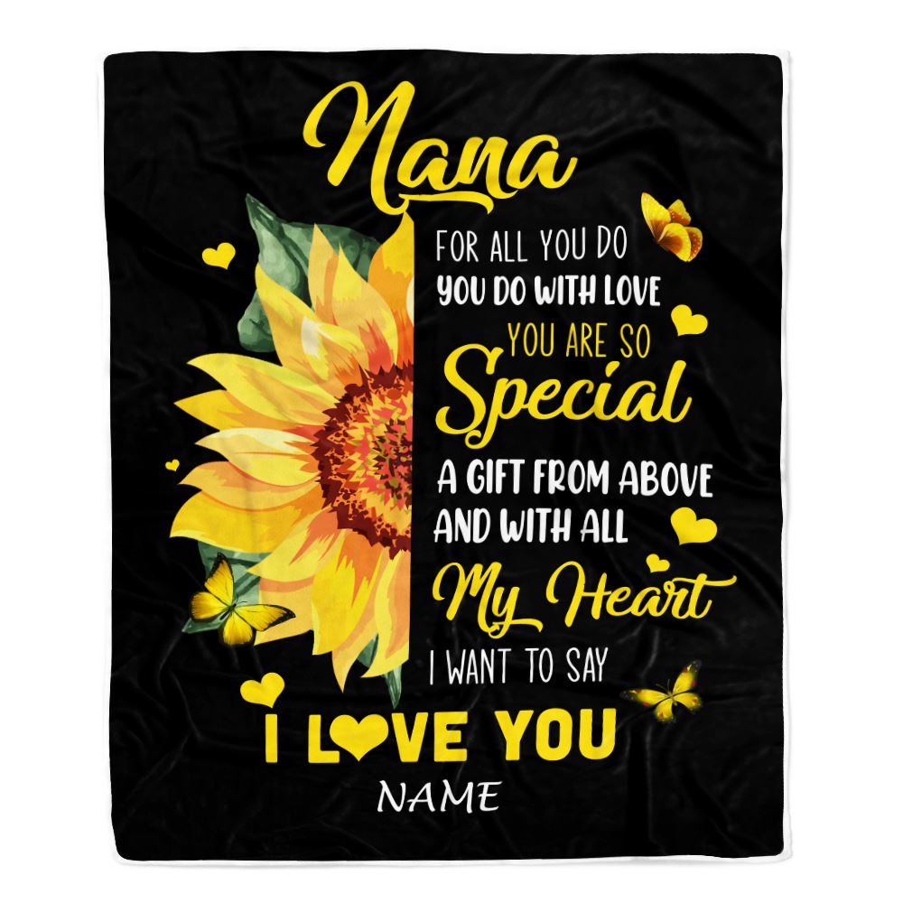 Personalized_To_My_Nana_Blanket_From_Grandkids_Granddaughter_I_Want_To_Say_I_Love_You_Sunfower_Nana_Birthday_Mothers_Day_Christmas_Customized_Fleece_Blanket_Blanket_mockup_1.jpg