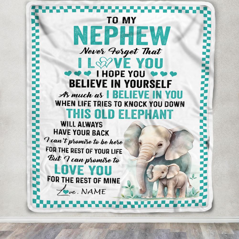 Personalized_To_My_Nephew_Blanket_From_Aunt_Uncle_This_Old_Elephant_Love_You_Nephew_Birthday_Gifts_Graduation_Christmas_Customized_Fleece_Throw_Blanket_Blanket_mockup_1.jpg