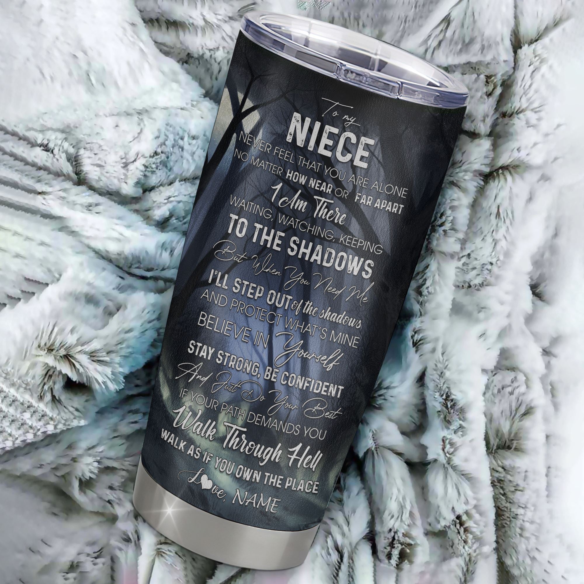 Personalized_To_My_Niece_Tumbler_From_Aunt_Auntie_Uncle_Stainless_Steel_Cup_Never_Feel_You_Are_Alone_Wolf_Niece_Birthday_Graduation_Christmas_Travel_Mug_Tumbler_mockup_1.jpg