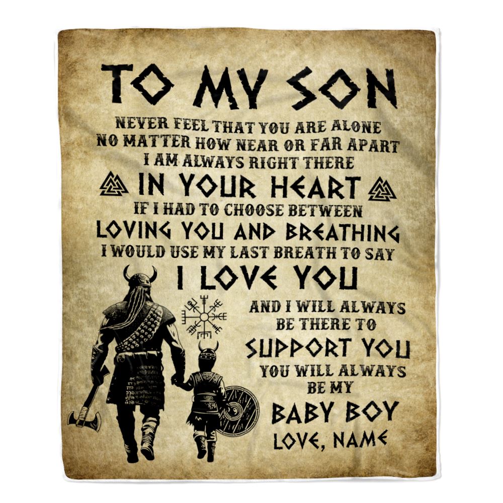Personalized_To_My_Son_Blanket_From_Dad_Viking_Never_Feel_That_You_Are_Alone_Viking_Son_Birthday_Gifts_Graduation_Christmas_Customized_Fleece_Throw_Blanket_Blanket_mockup_1.jpg