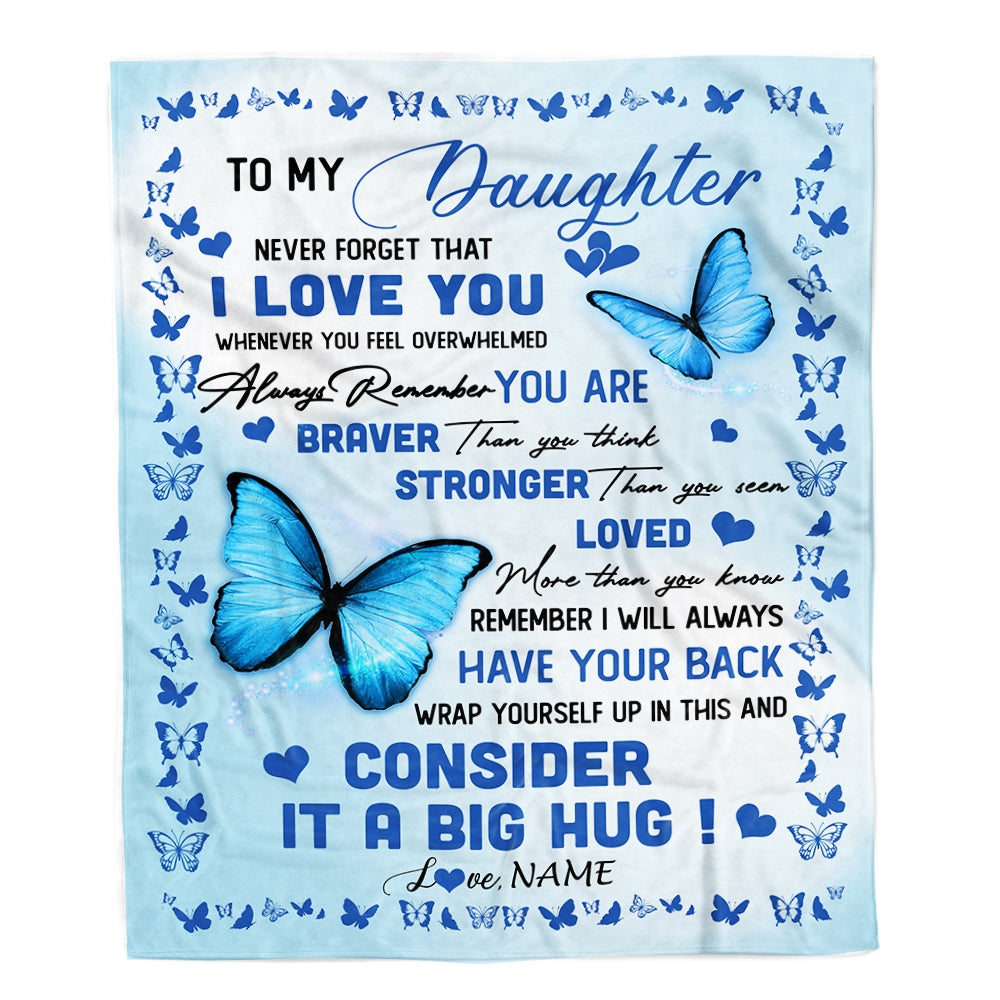 Personalized_to_My_Daughter_Blanket_from_Mom_Dad_Braver_Stronger_Loved_Butterfly_Daughter_Birthday_Anniversary_Christmas_Customized_Bed_Fleece_Throw_Blanket_Blanket_mockup_1.jpg
