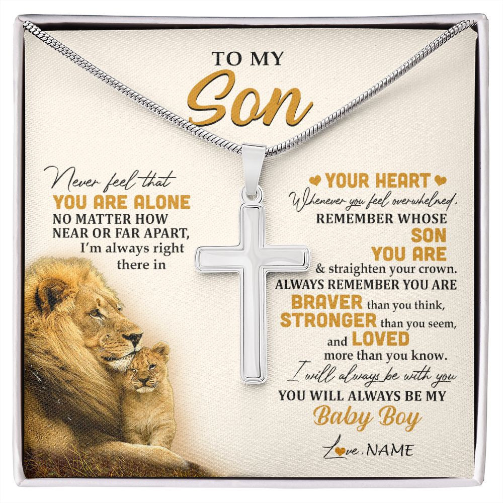 Personalized_To_My_Son_Necklace_From_Dad_Father_Lion_Never_Feel_That_You_Are_Alone_Great_Son_Birthday_Christmas_Customized_Gift_Box_Message_Card_Stainless_Cross_Necklace_Standard_Box-1.jpg