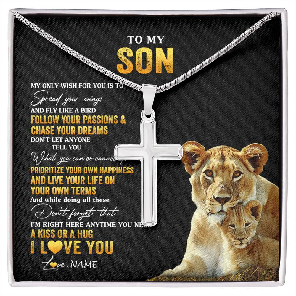 Personalized_To_My_Son_Necklace_From_Mom_Mother_Lion_My_Only_Wish_For_You_Son_Birthday_Graduation_Christmas_Customized_Gift_Box_Message_Card_Stainless_Cross_Necklace_Stainless_Steel_S-1.jpg